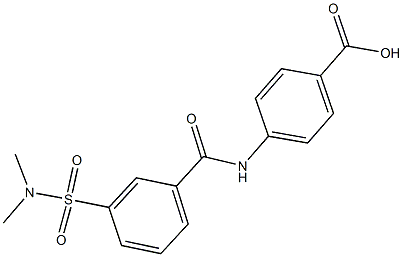 4-({3-[(dimethylamino)sulfonyl]benzoyl}amino)benzoic acid Struktur