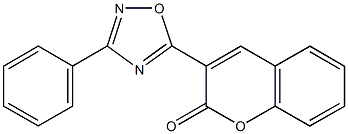 3-(3-phenyl-1,2,4-oxadiazol-5-yl)-2H-chromen-2-one Struktur