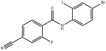 N-(4-bromo-2-iodophenyl)-4-cyano-2-fluorobenzamide Struktur