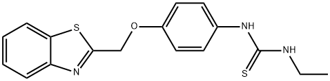 N-[4-(1,3-benzothiazol-2-ylmethoxy)phenyl]-N'-ethylthiourea Struktur