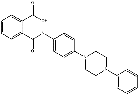 2-{[4-(4-phenyl-1-piperazinyl)anilino]carbonyl}benzoic acid Struktur