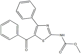 methyl 5-benzoyl-4-phenyl-1,3-thiazol-2-ylcarbamate Struktur