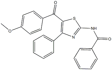 N-[5-(4-methoxybenzoyl)-4-phenyl-1,3-thiazol-2-yl]benzamide Struktur