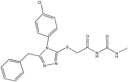 N-({[5-benzyl-4-(4-chlorophenyl)-4H-1,2,4-triazol-3-yl]sulfanyl}acetyl)-N'-methylurea Struktur