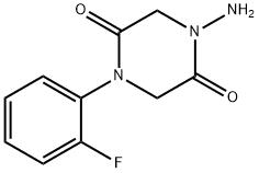 1-amino-4-(2-fluorophenyl)-2,5-piperazinedione Struktur