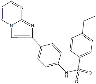 4-ethyl-N-(4-imidazo[1,2-a]pyrimidin-2-ylphenyl)benzenesulfonamide Struktur