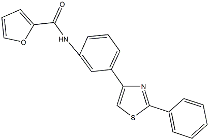 N-[3-(2-phenyl-1,3-thiazol-4-yl)phenyl]-2-furamide Struktur