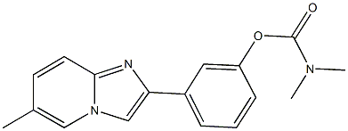 3-(6-methylimidazo[1,2-a]pyridin-2-yl)phenyl dimethylcarbamate Struktur