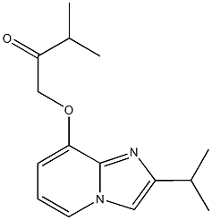 1-[(2-isopropylimidazo[1,2-a]pyridin-8-yl)oxy]-3-methyl-2-butanone Struktur