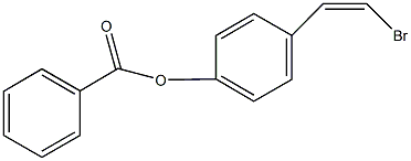 4-(2-bromovinyl)phenyl benzoate Struktur