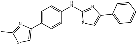 N-[4-(2-methyl-1,3-thiazol-4-yl)phenyl]-N-(4-phenyl-1,3-thiazol-2-yl)amine Struktur