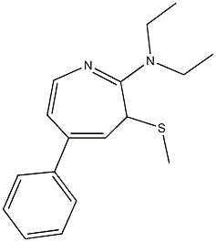 N,N-diethyl-N-[3-(methylsulfanyl)-5-phenyl-3H-azepin-2-yl]amine Struktur