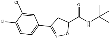 N-(tert-butyl)-3-(3,4-dichlorophenyl)-4,5-dihydro-5-isoxazolecarboxamide Struktur