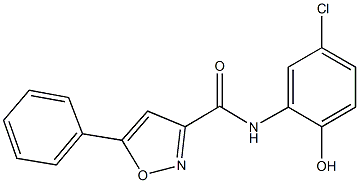 N-(5-chloro-2-hydroxyphenyl)-5-phenyl-3-isoxazolecarboxamide Struktur