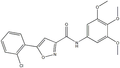 5-(2-chlorophenyl)-N-(3,4,5-trimethoxyphenyl)-3-isoxazolecarboxamide Struktur