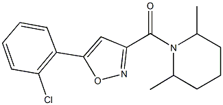 1-{[5-(2-chlorophenyl)-3-isoxazolyl]carbonyl}-2,6-dimethylpiperidine Struktur