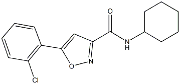 5-(2-chlorophenyl)-N-cyclohexyl-3-isoxazolecarboxamide Struktur