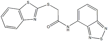 N-(2,1,3-benzothiadiazol-4-yl)-2-(1,3-benzothiazol-2-ylsulfanyl)acetamide Struktur