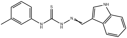 1H-indole-3-carbaldehyde N-(3-methylphenyl)thiosemicarbazone Struktur