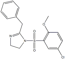 2-[(2-benzyl-4,5-dihydro-1H-imidazol-1-yl)sulfonyl]-4-chlorophenyl methyl ether Struktur