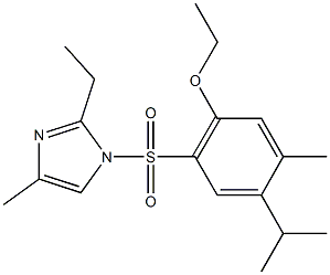 ethyl 2-[(2-ethyl-4-methyl-1H-imidazol-1-yl)sulfonyl]-4-isopropyl-5-methylphenyl ether Struktur