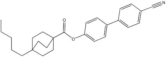 4'-cyano[1,1'-biphenyl]-4-yl 4-pentylbicyclo[2.2.2]octane-1-carboxylate Struktur