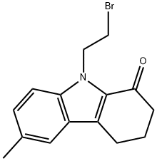 9-(2-bromoethyl)-6-methyl-2,3,4,9-tetrahydro-1H-carbazol-1-one Struktur