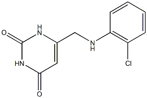 6-[(2-chloroanilino)methyl]-2,4(1H,3H)-pyrimidinedione Struktur