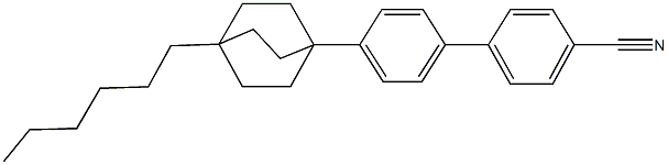 4'-(4-hexylbicyclo[2.2.2]oct-1-yl)[1,1'-biphenyl]-4-carbonitrile Struktur