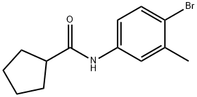 N-(4-bromo-3-methylphenyl)cyclopentanecarboxamide Struktur