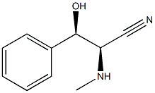 3-hydroxy-2-(methylamino)-3-phenylpropanenitrile Struktur