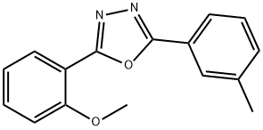 methyl 2-[5-(3-methylphenyl)-1,3,4-oxadiazol-2-yl]phenyl ether Struktur