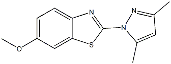 2-(3,5-dimethyl-1H-pyrazol-1-yl)-1,3-benzothiazol-6-yl methyl ether Struktur