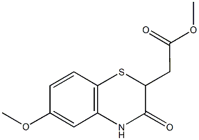 methyl (6-methoxy-3-oxo-3,4-dihydro-2H-1,4-benzothiazin-2-yl)acetate Struktur