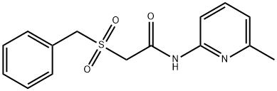 2-(benzylsulfonyl)-N-(6-methyl-2-pyridinyl)acetamide Struktur