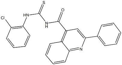 N-(2-chlorophenyl)-N'-[(2-phenyl-4-quinolinyl)carbonyl]thiourea Struktur