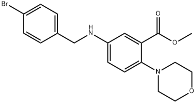 methyl 5-[(4-bromobenzyl)amino]-2-(4-morpholinyl)benzoate Struktur