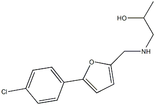 1-({[5-(4-chlorophenyl)-2-furyl]methyl}amino)-2-propanol Struktur