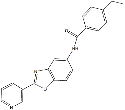 4-ethyl-N-[2-(3-pyridinyl)-1,3-benzoxazol-5-yl]benzamide Struktur