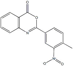 2-{3-nitro-4-methylphenyl}-4H-3,1-benzoxazin-4-one Struktur