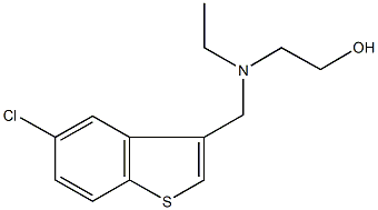 2-[[(5-chloro-1-benzothien-3-yl)methyl](ethyl)amino]ethanol Struktur