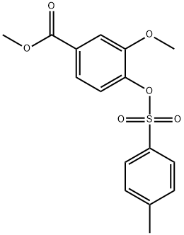 methyl 3-methoxy-4-{[(4-methylphenyl)sulfonyl]oxy}benzoate Struktur