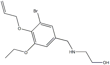 2-{[4-(allyloxy)-3-bromo-5-ethoxybenzyl]amino}ethanol Struktur