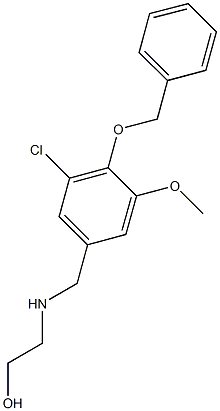 2-{[4-(benzyloxy)-3-chloro-5-methoxybenzyl]amino}ethanol Struktur