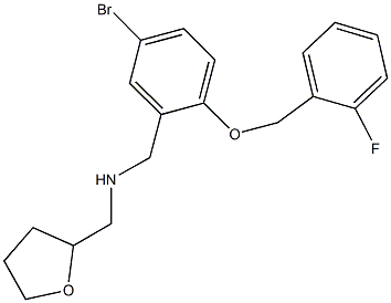 N-{5-bromo-2-[(2-fluorobenzyl)oxy]benzyl}-N-(tetrahydro-2-furanylmethyl)amine Struktur