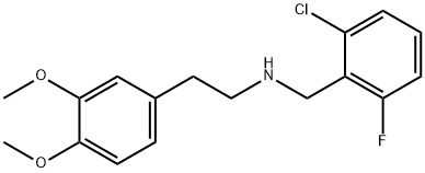 N-(2-chloro-6-fluorobenzyl)-N-[2-(3,4-dimethoxyphenyl)ethyl]amine Struktur