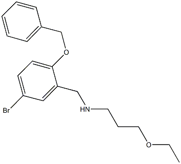 N-[2-(benzyloxy)-5-bromobenzyl]-N-(3-ethoxypropyl)amine Struktur