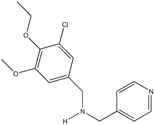 N-(3-chloro-4-ethoxy-5-methoxybenzyl)-N-(4-pyridinylmethyl)amine Struktur