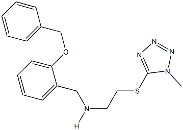 N-[2-(benzyloxy)benzyl]-N-{2-[(1-methyl-1H-tetraazol-5-yl)sulfanyl]ethyl}amine Struktur