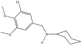 N-(3-chloro-4,5-dimethoxybenzyl)-N-cyclohexylamine Struktur